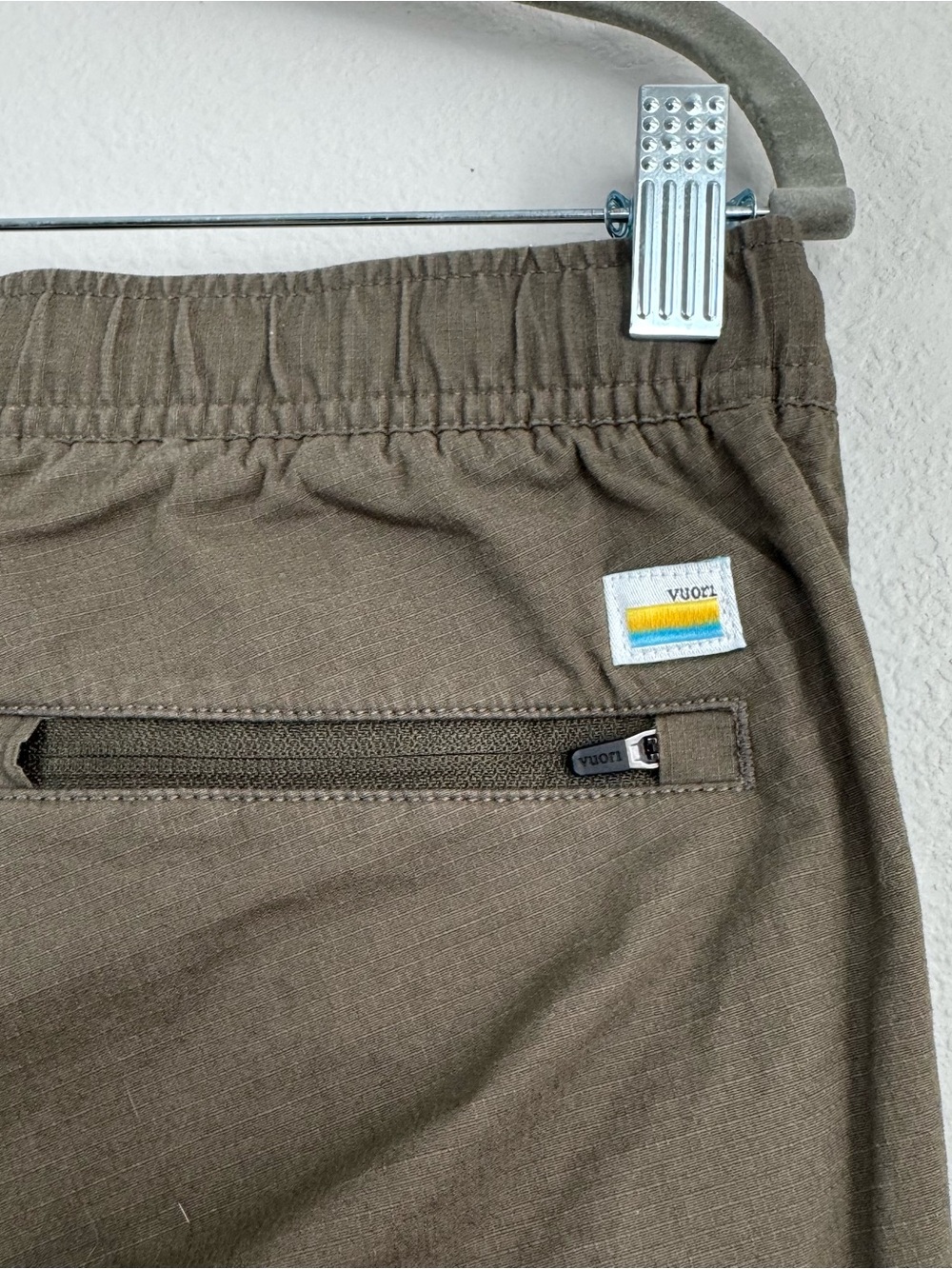 Vuori Ripstop Climber Pants Mens S Stretch Outdoor Casual Drawstring Olive Green - Picture 8 of 13